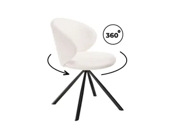 Solomon крутящийся white / black Стул на металлокаркасе