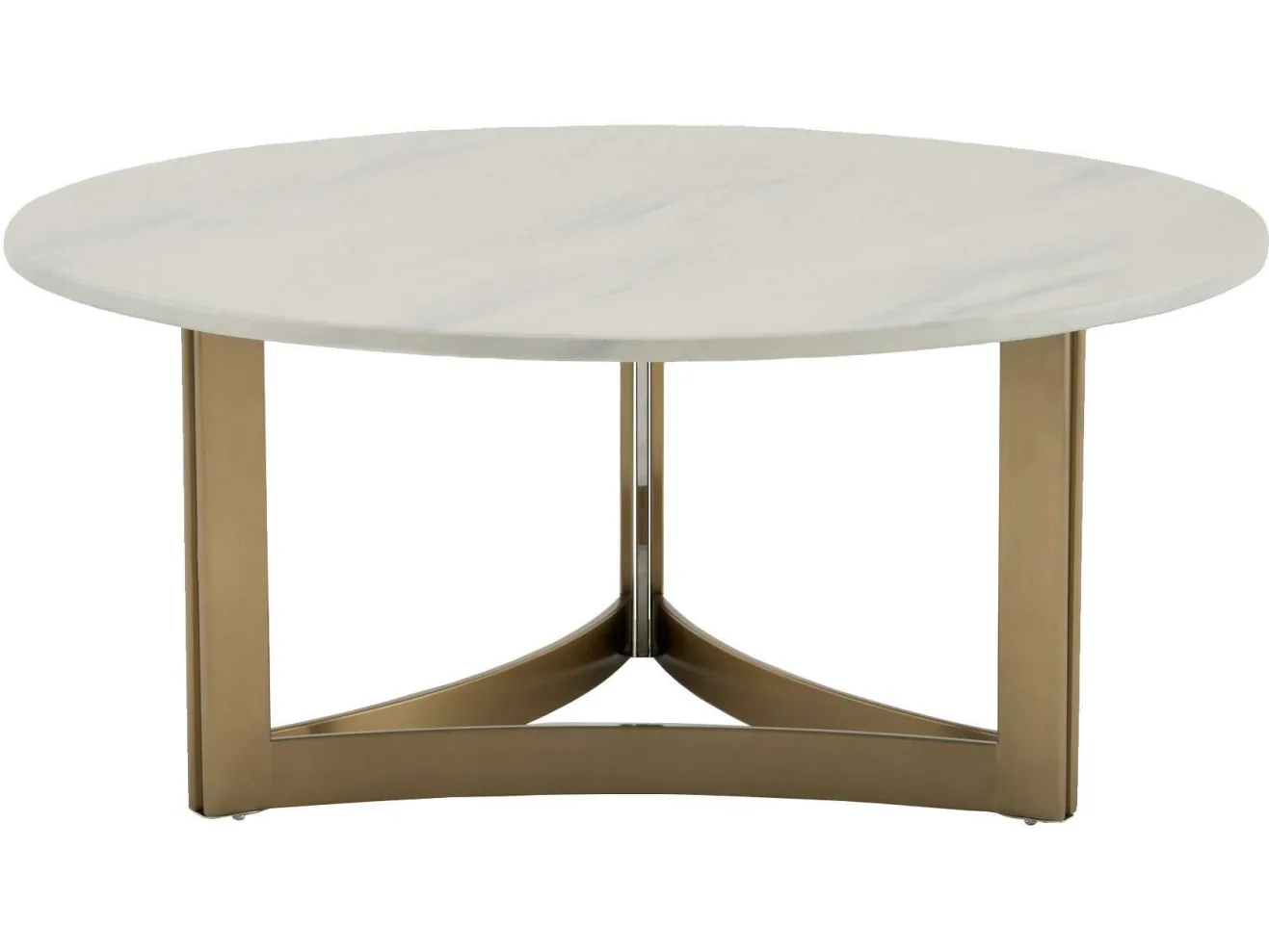 Стол журнальный STOOL GROUP Кассия 90*90 Светлая керамика, сталь шампань арт. 1568367
