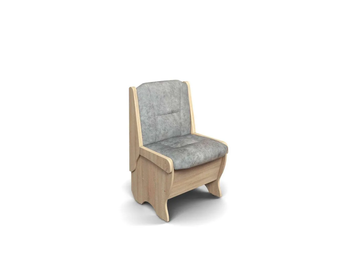 Скамья Лотос 550 / Дуб Сонома / Велюр Графит арт. 1149691