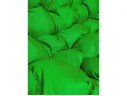 Диван МАМАСАН без ротанга чёрное, зелёная подушка арт. 1226451