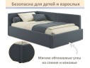 Мягкая кровать-тахта Kapri 1200 маренго темно-серый c подъемным механизмом арт. 1246625