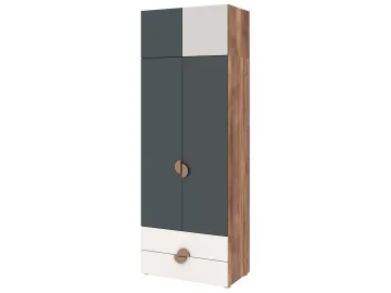 Шкаф 2-х дверный с ящиками и антресолью Тризиль 2