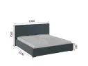 Рио Кровать интерьерная 180 серый квадрат, ПМ арт. 1225577