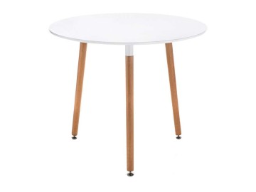 Lorini 90 white / wood Стол деревянный