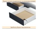 Мягкая кровать-тахта Milena 900 черная с ящиками арт. 1377519