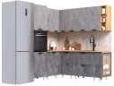 Кухня ЛДСП Рио NEW 1,8х2,0м (490)(исп.2) компоновка №6, Дуб крафт/Бетон светлый, темный арт. 1560127