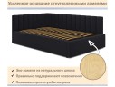 Мягкая кровать Milena 1400 черная с подъемным механизмом арт. 1576049