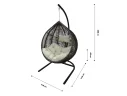 Кресло подвесное Флорес (стойка+основание черн, корз.коричневая арт. 1606281