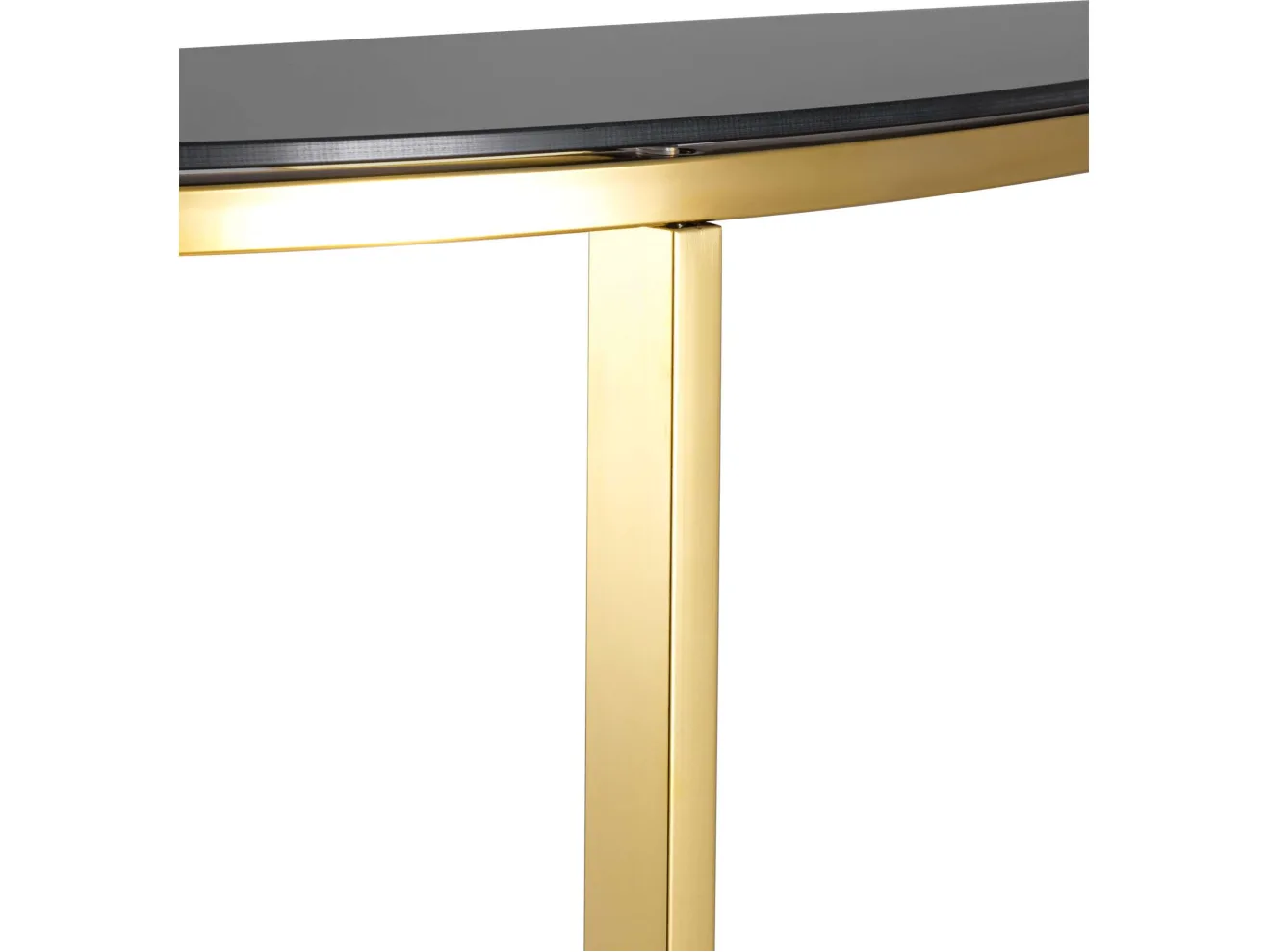 Консоль Stool Group АЛЬБА 115х30 Стекло черное/Сталь золото арт. 1599463