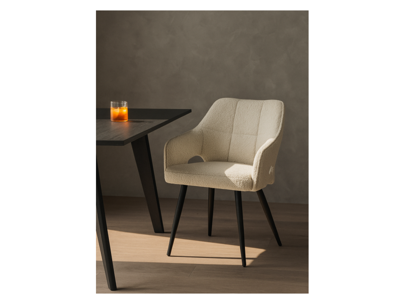 Hera beige / black Стул на металлокаркасе