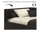 Мягкая кровать Milena 1200 шоколад с подъемным механизмом
