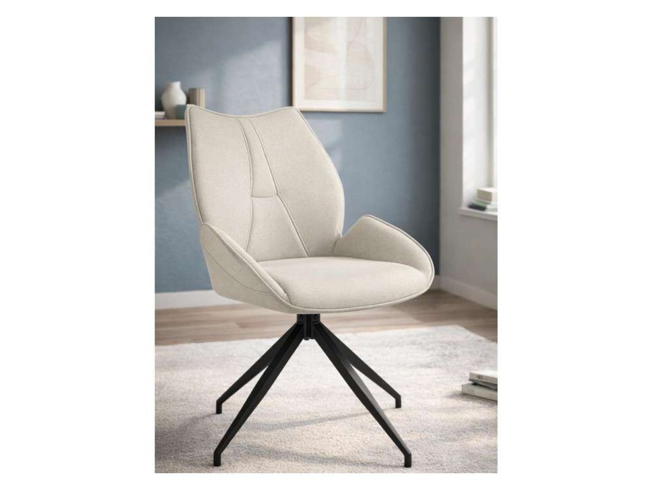 Miranda 360 крутящийся beige / black Стул на металлокаркасе