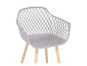 Rikon gray / wood Пластиковый стул