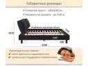 Мягкая кровать Bali 1600 черная c ортопедическим основанием