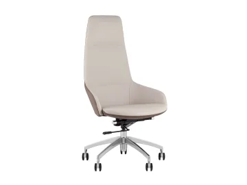 Кресло руководителя STOOL GROUP TopChairs Soulo бежевый/коричневый