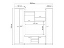 Бертелена дуб крафт серый / серый графит Готовая гостиная арт. 1326203