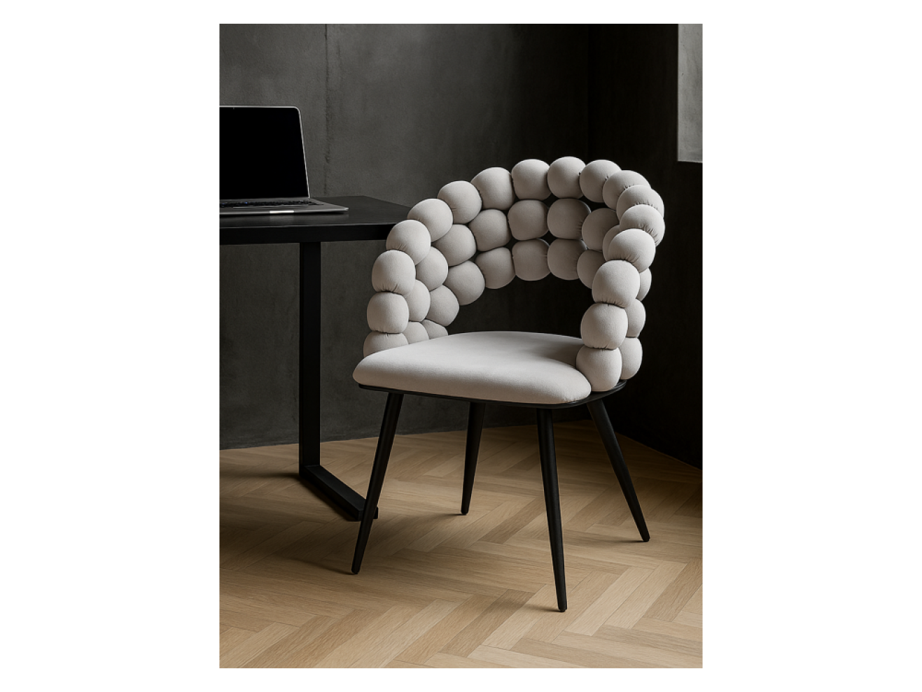 Ball gray / black Стул на металлокаркасе