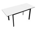 Стол DikLine LK110 Керамика Mono white (белый матовый) /подстолье черное/опоры черные