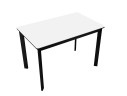 Стол DikLine LK110 Керамика Mono white (белый матовый) /подстолье черное/опоры черные