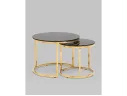Набор журнальных столиков STOOL GROUP Селена 60 и 45 см Черный мрамор/Зол арт. 1568181