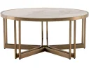 Стол журнальный STOOL GROUP Алиада 90*90 Светлая керамика/шампань арт. 1568289