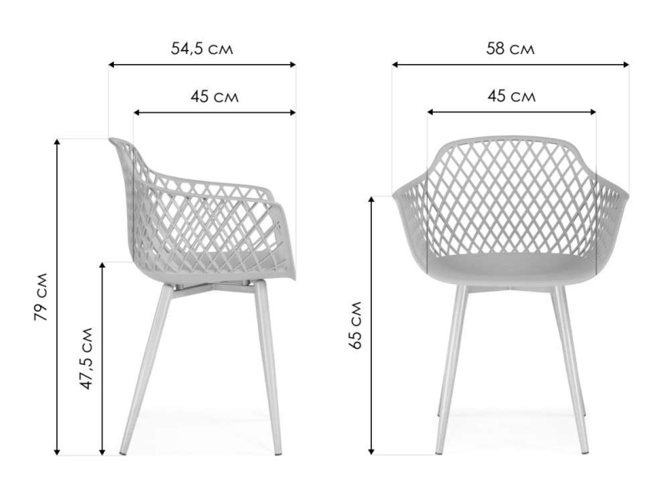 Rikon gray / wood Пластиковый стул