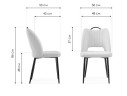 Barton beige / black Стул на металлокаркасе