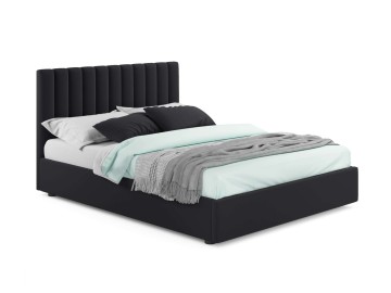 Мягкая кровать Olivia 1600 темная с ортопедическим основанием