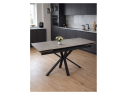Старлайт 120(180)х80 carmen light grey / черный Керамический стол арт. 1348945