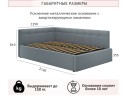 Мягкая кровать-тахта Bonna 1200 серая c подъемным механизмом