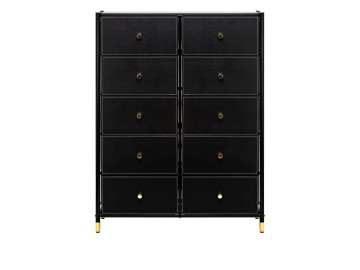 Комод Leset Нирита/Хайди, 10 ящиков, Черный