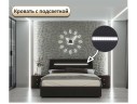 Мягкая кровать NEO с подсветкой и подъемным механизмом шоколад