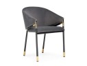 Molton gray / black/ gold Стул на металлокаркасе