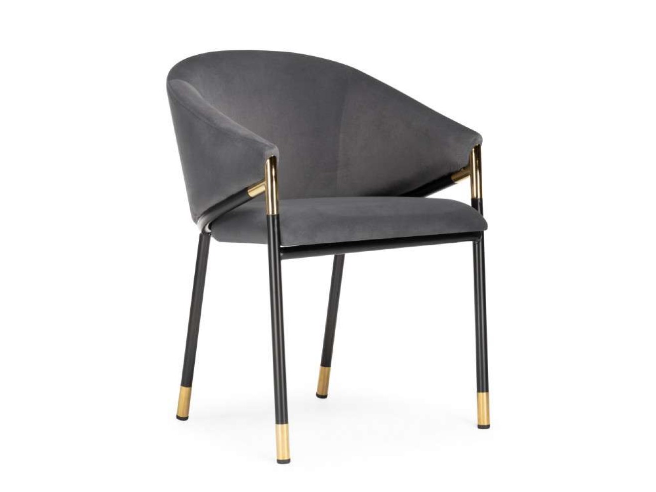 Molton gray / black/ gold Стул на металлокаркасе