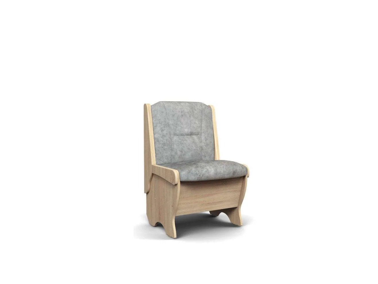 Скамья Лотос 550 / Дуб Сонома / Велюр Графит арт. 1149691