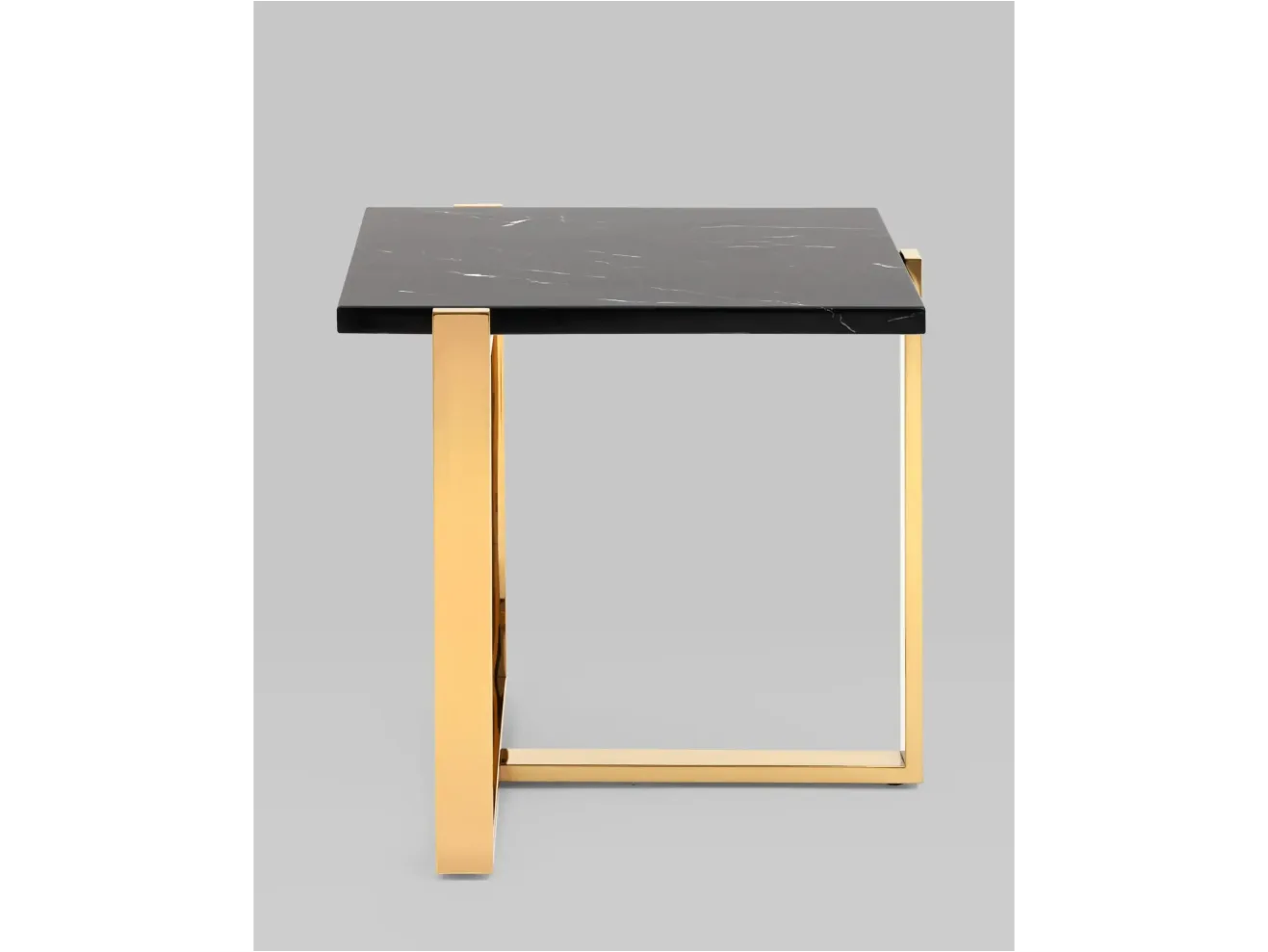 Журнальный столик STOOL GROUP Тоби 61*61 Черный мрамор/Золото арт. 1568183