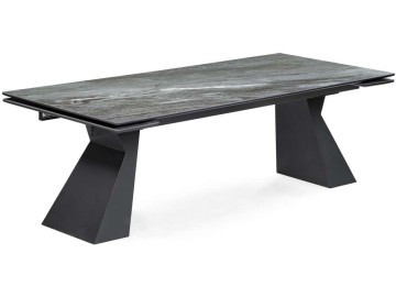 Денхольм 240(300)х100х75 mosco nero matt / черный Керамический стол