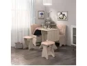 Кухонный набор скамья Лотос 550+550+Стол СКР-1+табурет Тюльпан-2 шт.+Этажерка / Ясень  / Велюр Латте арт. 1222681