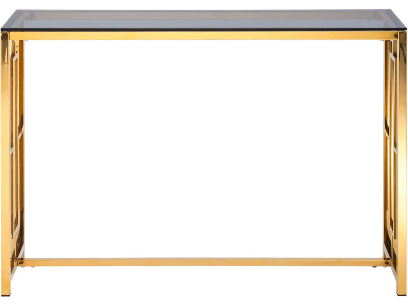 Консоль Stool Group БРУКЛИН 115х30 Стекло smoke/Сталь золото арт. 1599783