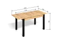 Стол Милан-3 / Дуб Крафт Золотой / Черный арт. 364774
