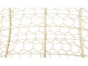 Диван МАМАСАН с ротангом бежевый, зеленая подушка