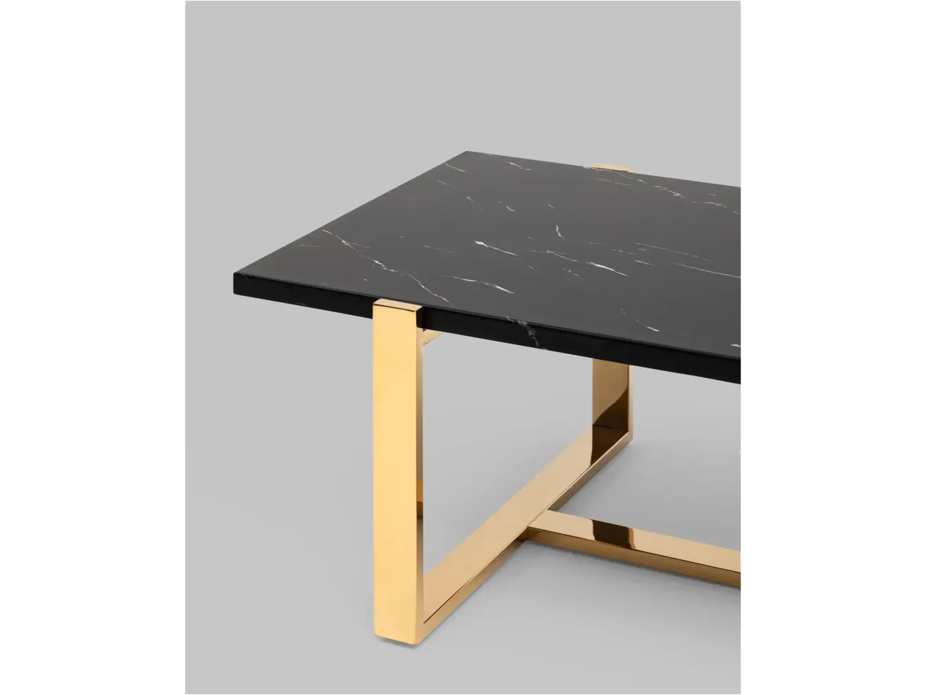 Журнальный столик STOOL GROUP Тоби 109*66 Черный мрамор/Золото арт. 1599889
