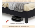 Мягкая кровать Bali 1600 черная c ортопедическим основанием