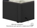 Односпальная кровать-тахта Bonna 900 шоколад с подъемным механизмом и матрасом АСТРА арт. 742411