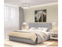 Мягкая кровать Selesta 1400 серая с матрасо PROMO B COCOS с подъемным механизмом арт. 657715
