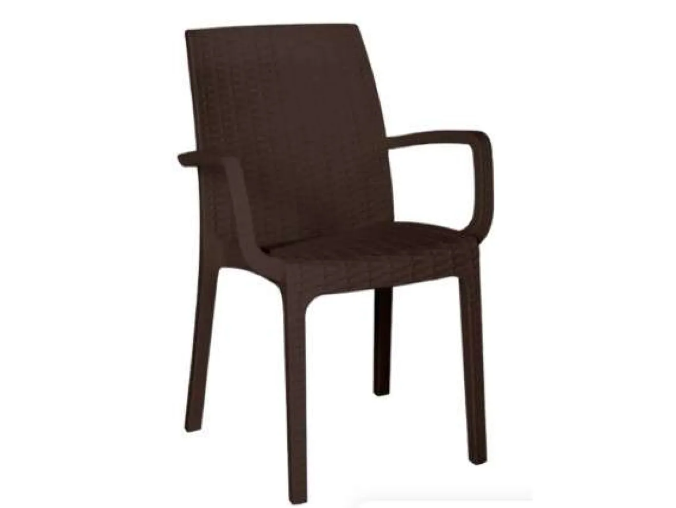 Стул пластиковый RATTAN (коричневое) арт. 1606681