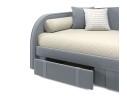 Мягкая кровать Elda 900 серая с ортопедическим основанием и матрасом PROMO B COCOS арт. 867901