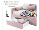 Мягкая кровать Эмили 900 c ящиками лиловая арт. 1576027