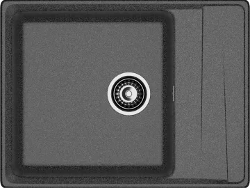 Мойка 660 Level 660L 1-чаш+кр 660*500 графит