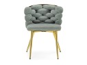 на металлокаркасе Rendi light gray / gold Стул на металлокаркасе